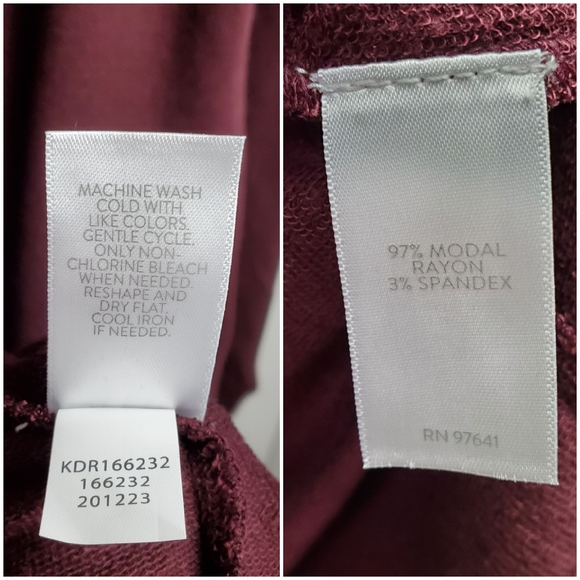 J. Jill Petite Wineberry Terry Sweatshirt Style Pullover Dress Size XSP - Picture 8 of 8